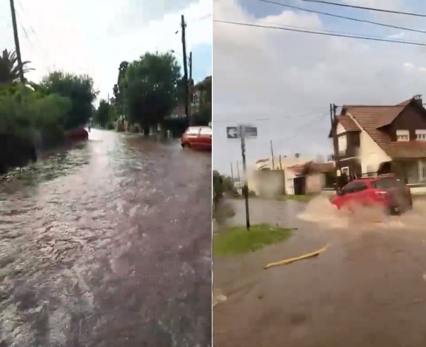 Cuadras enteras de Villa Elisa quedaron bajo el agua y los mismos vecinos cortaron el tránsito