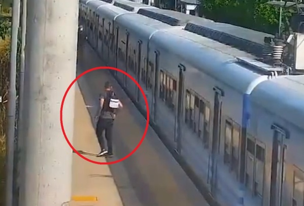 Robo "canguro" en el Tren Roca de La Plata: había logrado su objetivo pero no se dio cuenta de que lo estaban grabando