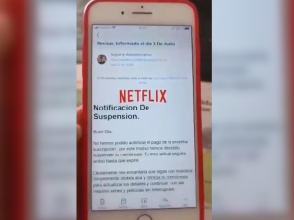 Vecino de La Plata explica como te roban por mail haciéndose pasar por Netflix
