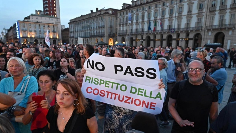 En Italia tendrán ”tolerancia cero” con los manifestantes antivacunas