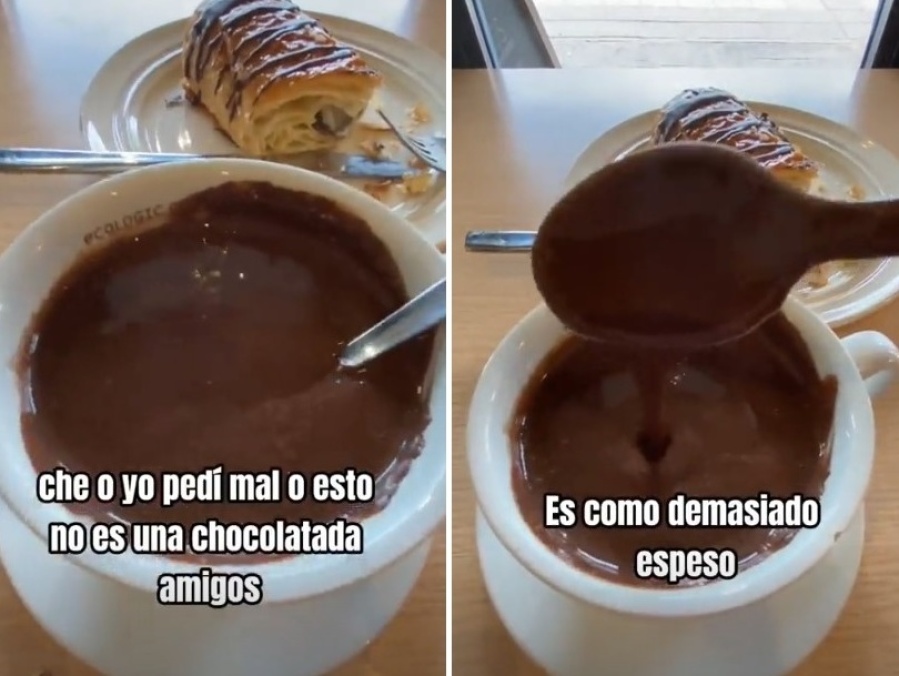Pidió una chocolatada en España y se sorprendió con lo que le trajeron: ”Me tomo esto y me muero”
