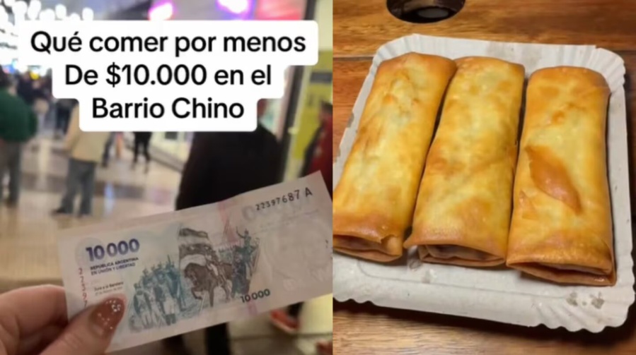 Una influencer mostró que se puede comer por menos de $10.000 en el Barrio Chino y se hizo viral en las redes